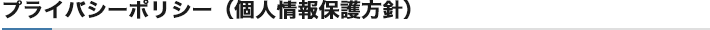 プライバシーポリシー（個人情報保護方針）