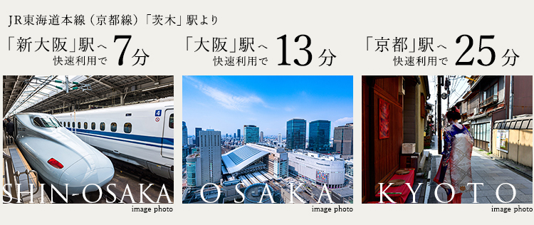 「北春日丘」バス停徒歩4分、JR「茨木」駅よりバスで6分